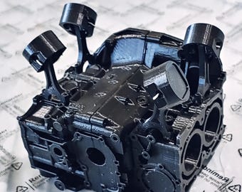 3D Printed Subaru Ej20 Engine Block Business Card Holder