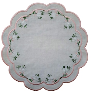 Tovaglietta americana rosa Madellion per matrimonio, regalo per la mamma, regalo per inaugurazione della casa, tovaglietta americana per anniversario di matrimonio, tovagliolo, tovaglietta americana in lino, tovagliolo