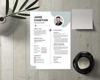 Modern Resume Template, Professional CV Template, Executive Resume, Creative Resume, Minimalist Curriculum Vitae, Instant Download