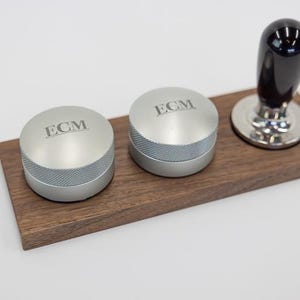 ON SALE Walnut Espresso Tamper Station 58mm | Handcrafted Coffee Station Organizer for Baristas or Home Brewers