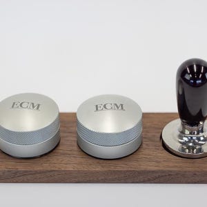 Walnut Espresso Tamping Station 58mm | Handcrafted Coffee Station Organizer for Baristas or Home Brewers
