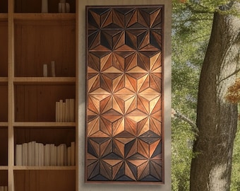 Designer Geometric Handmade Wood Wall Art,Wooden Panel, Large Wood Unique Rustic Wall Art, Western Custom Wood Wall Art , Housewarming Gift