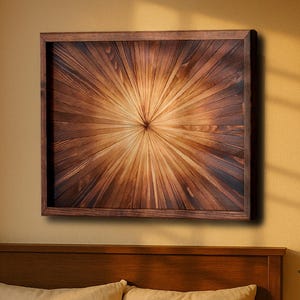 Geometric Handmade Wood Wall Art,Large Wooden Wall Hanging, Rustic Wooden Wall Art for Livingroom, Housewarming Gift, Handmade Gift