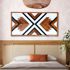 AZTEC wood wall art, Boho Art, Aztec Wood, Boho Wood Art, Wood Hanging, Geometric Wood, Wooden Wall Decor, Mothers Day Gift