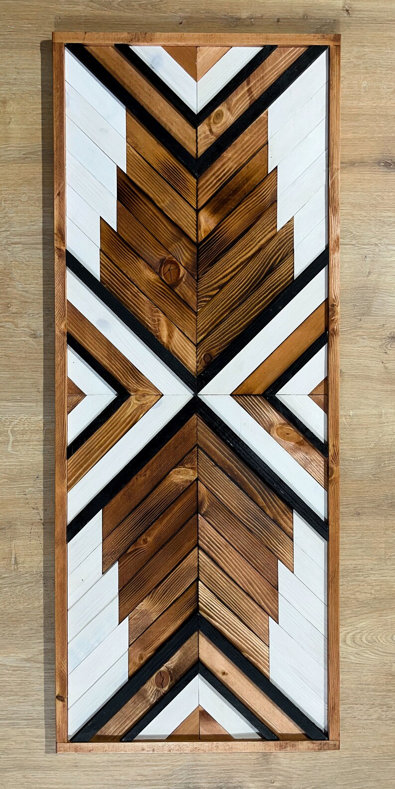 AZTEC Wood Wall Art, Boho Art, Aztec Wood, Boho Wood Art, Wood Hanging