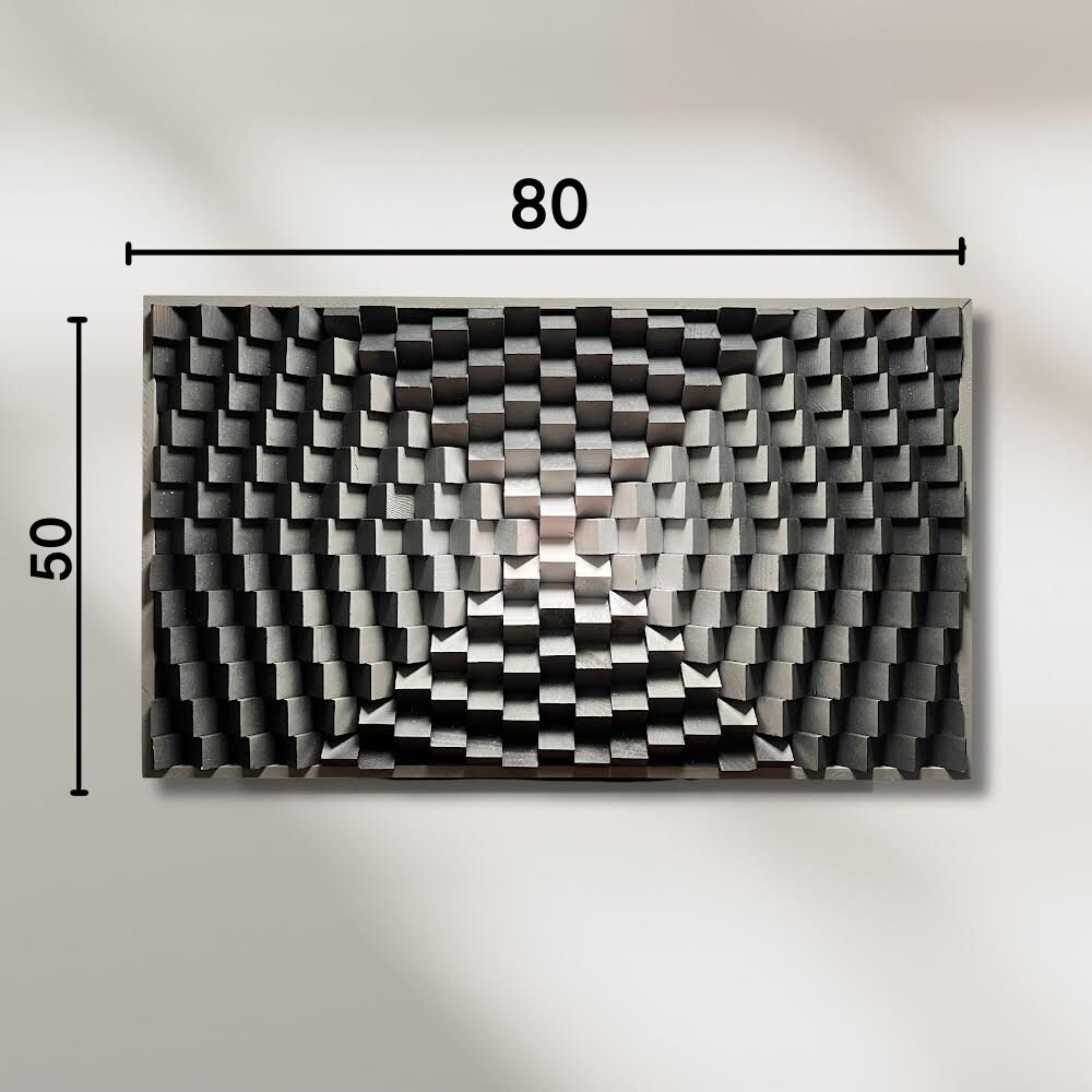 Wood Wall Art White and Grey Wood Wall Art With Black Frame Etsy