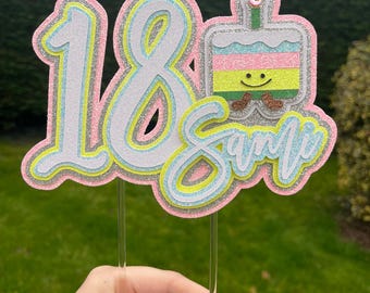 Jellycat-inspired birthday cake topper | pastel cake topper | cute birthday cake topper | rainbow cake