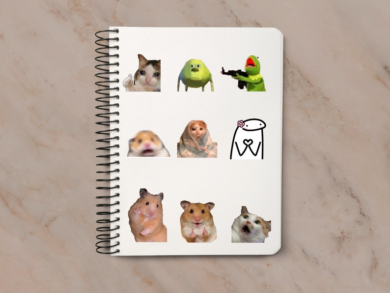Digital Printable Meme Sticker Set PDF printable Digital Stickers for Journals-direct Download ...