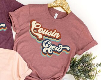Retro Cousin Crew Shirt, Matching Cousin Shirts, Vintage Cousin Squad, Family Cousin Gifts, Beach Cousin Vacation Shirt, Cousin Holiday Tee