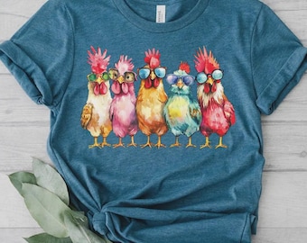 Chicken Shirt, Women Chicken Tee, Funny Farmer Shirt, Love Chickens, Animal Shirt, Mothers Day Chicken Shirt ,Chicken Lover Tee, Farm Shirt