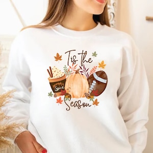 Tis The Season, Fall Coffee Shirt, Hot Coffee Shirt, Coffee Lovers Shirt, Fall Shirt, Pumpkin Latte Drink, Thanksgiving,Pumpkin Spice Shirt