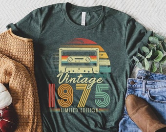 Vintage 1975 Retro 48th Birthday Shirt 48th Birthday Gift For Women,48th Birthday Gift For Men,48th Birthday Best Friend,48th Birthday Woman