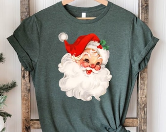 Christmas Santa Shirt, Retro Santa Shirt, Gift For Christmas, Retro Christmas Shirts, Christmas Shirt For Women, Gift For Women, Santa Shirt