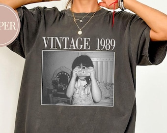 Personalized Vintage Photo And Year Shirt, Custom Picture Birthday Shirt, 30th Birthday Gift, 40th Birthday Gift, Retro 30th Birthday Shirt
