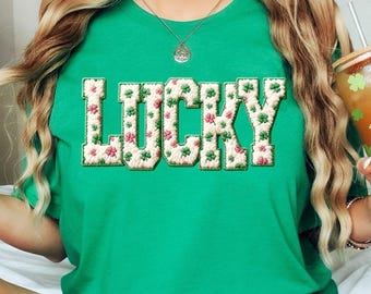 Lucky Shirt, St. Patrick's Day Shamrock Shirt, St Patrick's Day Shirt, Irish Shirt, St. Paddy's Day Shirt, St. Patty's Lucky Women Shirt Tee