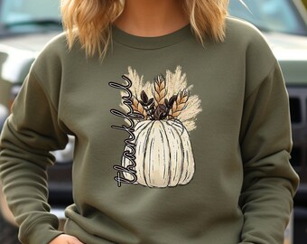 Love Fall Y'All Shirt, Leopard Pumpkin Print Fall Shirt, Hello Pumpkin, Fall Vibes, Peace Love Thanksgiving, Family Thanksgiving Sweatshirt