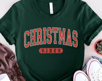 Christmas Vibes Shirt, Retro Christmas Sweatshirt, Women Christmas Shirt, Merry Christmas Sweatshirt, Christmas Vibes T-shirt, Xmas Matching