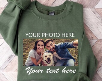 Your Photo Sweatshirt, Custom Photo Sweatshirt, Your Image Here Sweathirt, Custom T-shirt, Custom Birthday Gift, Photo Sweatshirt, Photo Tee