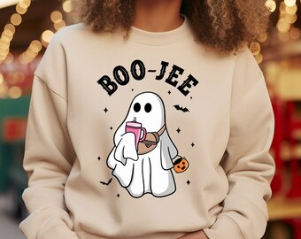 Halloween Ghost Sweatshirt, Boo Jee Shirt, Boo Shirt, Spooky Ghost Hoodie, Spooky Season Ghost Sweater, Spooky Vibes Shirt, Halloween Gifts