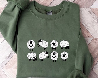 Sheep T-Shirt, Cute Sheeps Shirt, Funny Sheep Kid Shirt, Farm Animal Shirt, Sheep Lover Shirt, Sheep Shirt Gift, Sheep Women Shirt,Lamp Farm