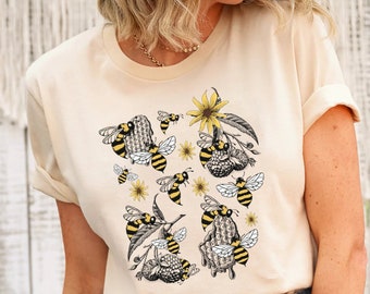 Bee T-shirt, Beekeeper Shirt, Bee Lover Gift, Insect Shirts, Earth Day Shirts, Beekeeper Gift, Bee Lover Shirt,Save the Bees Shirt, Bee Tee