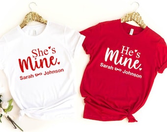 She's Mine Shirt, He's Mine Shirt, Valentines Couple Shirt, Couple Shirt, Gift For Her, Gift For Him, Valentines Day Gift, Matching Shirt