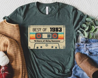1983 Vintage Shirt, 1983 Birthday Shirt, 40th Birthday Gift,40th Birthday Gift Shirt, 1983 Vintage Tee, 1983 Retro Shirt, Vintage Birthday