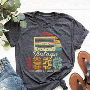 57th Birthday Shirt, Vintage 1966 Limited Edition Cassette T-Shirt, 1966 Birthday Shirt, 57th Birthday Gift For Women, 57th Birthday Men Tee
