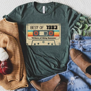 1983 Vintage Shirt, 1983 Birthday Shirt, 40th Birthday Gift,40th Birthday Gift Shirt, 1983 Vintage Tee, 1983 Retro Shirt, Vintage Birthday