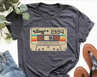 1984 Vintage Shirt, 1984 Birthday Shirt, 40th Birthday Gift, 40th Birthday Gift Shirt,1984 Vintage Tee,1984 Retro Shirt,1984 Cassette Shirt#