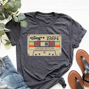 1984 Vintage Shirt, 1984 Birthday Shirt, 40th Birthday Gift, 40th Birthday Gift Shirt,1984 Vintage Tee,1984 Retro Shirt,1984 Cassette Shirt#