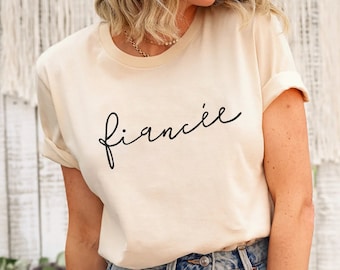 Girlfriend Fiance Shirt, Fiance Shirt, Girlfriend Fiance Tee, Engaged Shirt, Engagement Gift, Announcement Shirt, Newly Engaged Shirt,Fiance