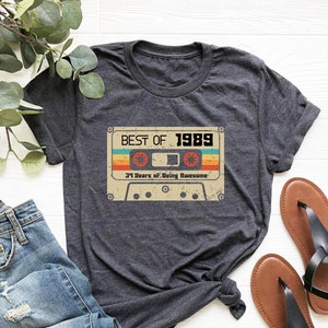 Vintage 1989 Shirt, 34th Birthday Gift For Women,1989 Retro Shirt, 34th Birthday Woman, 34th Birthday Gift For Men,34th Birthday Best Friend