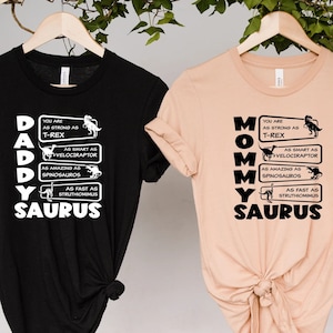 Personalized Dinosaur Tee, Custom Matching Family Saurus Shirt, Kids Dino Shirt, Mama Saurus Shirt, Daddy Saurus Shirt, Custom Dinosaur Tee
