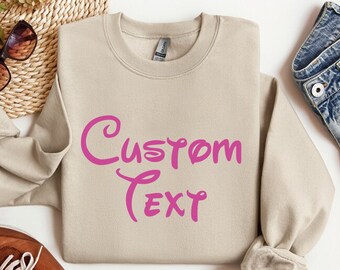 Crewneck Custom Sweatshirt, Custom Hoodie, Unisex Custom Long Sleeve Shirts, Custom Text Sweatshirt, Personalized Hoodie, Custom Design