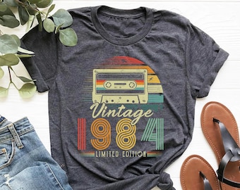 1984 Vintage Shirt, 1984 Birthday Shirt, 40th Birthday Gift, 40th Birthday Gift Shirt,1984 Vintage Tee, 1984 Retro Shirt,1984 Cassette Shirt