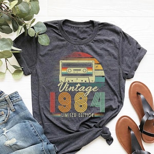 1984 Vintage Shirt, 1984 Birthday Shirt, 40th Birthday Gift, 40th Birthday Gift Shirt,1984 Vintage Tee, 1984 Retro Shirt,1984 Cassette Shirt