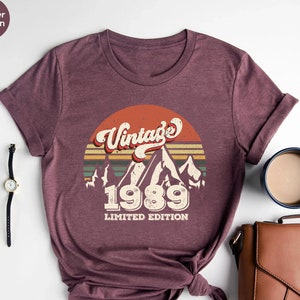 Vintage 1989 Shirt, 34th Birthday Gift For Women,1989 Retro Shirt, 34th Birthday Woman, 34th Birthday Gift For Men,34th Birthday Best Friend