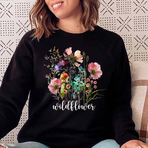 Vintage Cottagecore Shirt, Goblincore shirt, Boho wildflowers shirt ,Nature Shirt, Botanical Shirt Garden Lover Autumn Aesthetic Green witch