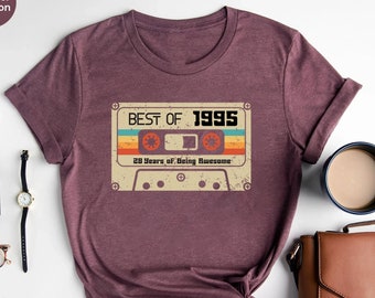 Vintage 1995 Shirt,28th Birthday Shirt,Vintage 1995 Birthday Shirts,28th Birthday Gifts For Men,28th Birthday Gifts For Women, Birthday Year