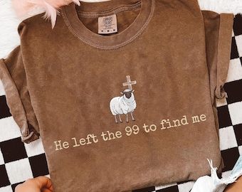 Comfort Colors Christian Lost Sheep Shirt, Bible Verse Tee
