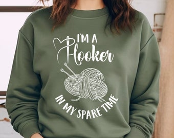 Funny Crochet Shirts, Crocheting Gifts, Knitting Gifts for Mom, Gift for Grandma, Knitting Shirts for Women, Knitter Gifts, Crocheter Outfit