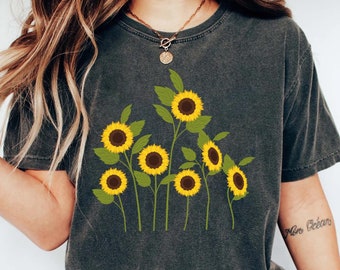 Sunflower, Sunflower Shirt, Floral Tee Shirt, Flower Shirt, Garden Shirt, Womens Fall Shirt, Sunflower Tshirt Sunflower Shirts. Sunshine Tee