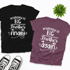Promoted to Big Brother Again, Promoted To Be Big Finally, Pregnancy Reveal Announcement, Gift For Big Brother To Be Shirt, Middle Brother