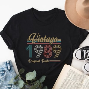 Vintage 1989 Shirt, 34th Birthday Gift For Women,1989 Retro Shirt, 34th Birthday Woman, 34th Birthday Gift For Men,34th Birthday Best Friend