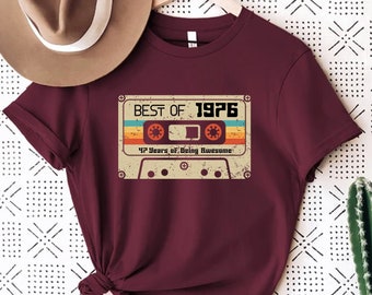47th Birthday Gifts Shirt, Vintage 1976 Birthday Shirt, 47th Birthday Shirts, 47th Birthday Gifts for Men, 47th Birthday Gifts for Women Tee