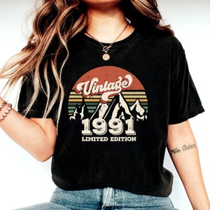Vintage 1991 Shirt, 32nd Birthday Gift For Women, 1991 Retro Shirt, 32nd Birthday Woman,32nd Birthday Gift For Men,32nd Birthday Best Friend