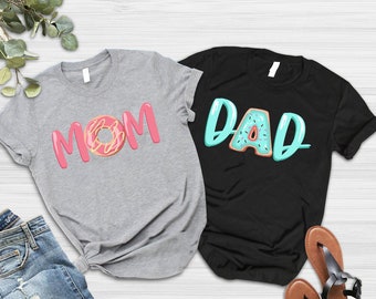 Mom Dad Donut Shirt, Donut Birthday Shirt, Donut Family Shirt, Funny Donut Gifts, Donut Mom Shirt,Donut Dad Shirt,Donut Theme Birthday Party