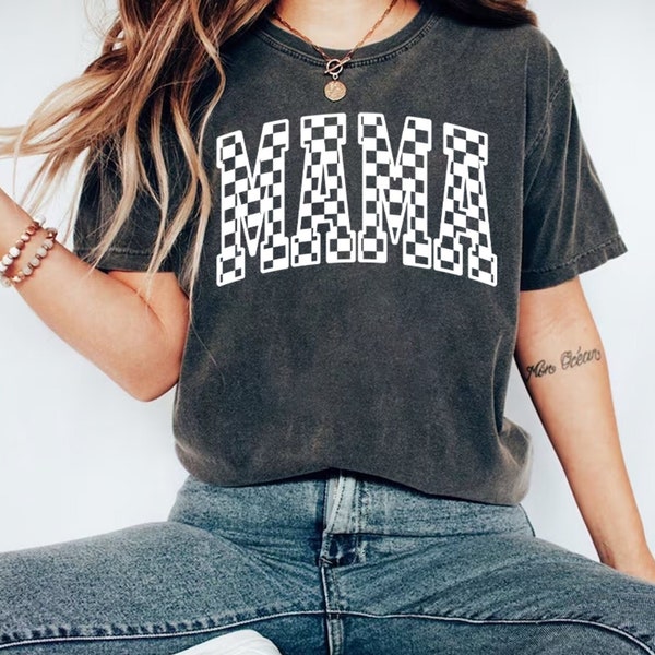 Mama Shirt, Retro Mama Shirt, Checkered Mama Shirt, Mama Tee, Checkered Mother Shirt, Mother’s Day Shirt, Mama to be Shirt, Mama T-Shirt