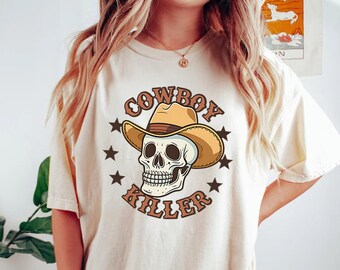 Cowboy Killer Halloween Tee, Cowboy Killer Shirt, Cowboy Killer T-shirt, Cowgirl Shirt, Retro Shirt, Country Shirt, Cowboy Shirt,Rodeo Shirt